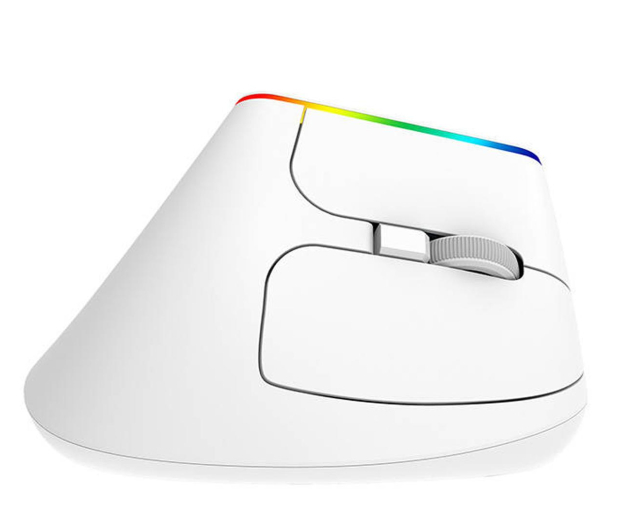 Delux Mysz Pionowa M618C RGB (Biała) - 1044032 - zdjęcie